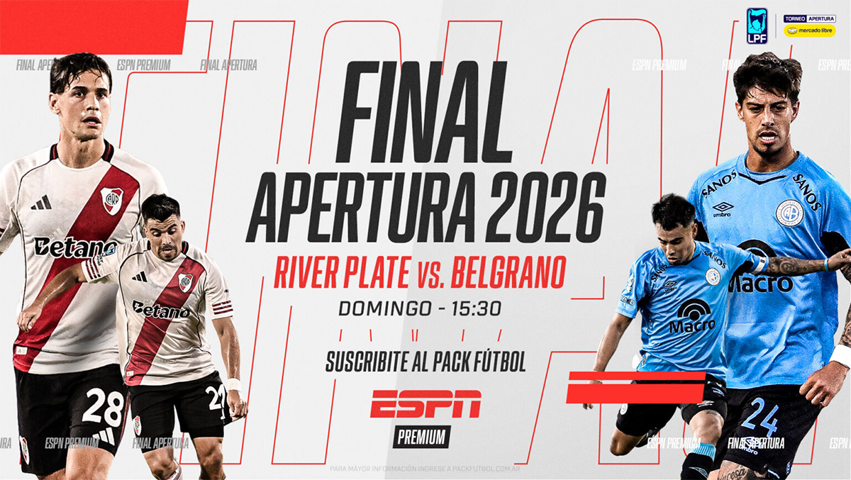 La gran final del Torneo Apertura entre River y Belgrano por la pantalla de ESPN Premium